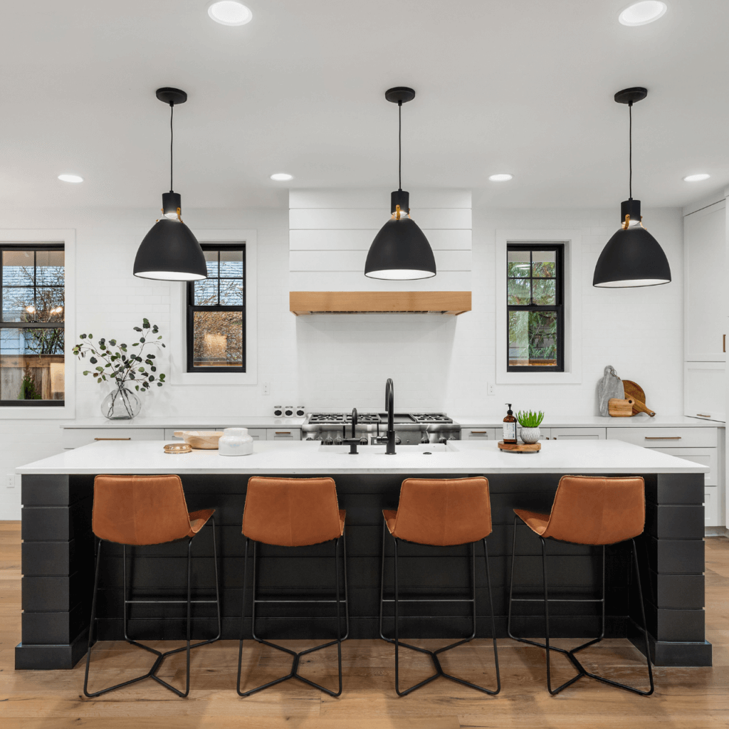 Wave Granite & Marble Quartz countertops kitchen installation in Houston, Texas.