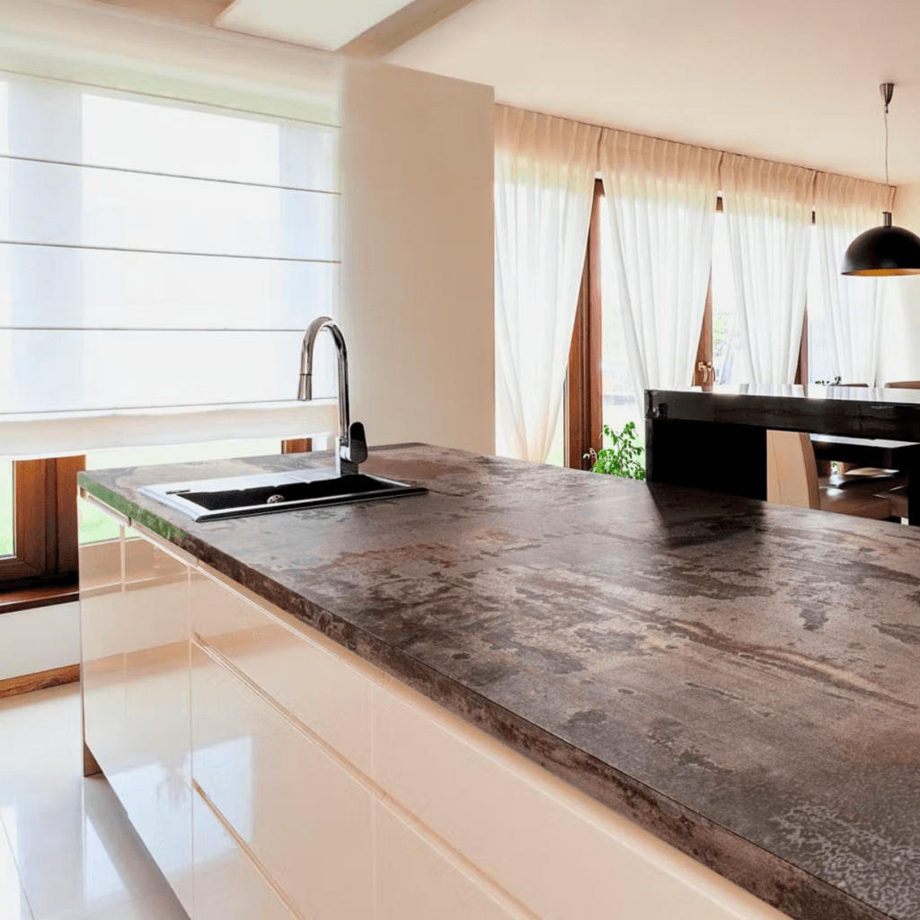 Wave Granite & Marble ultracompact countertops kitchen installation in Houston