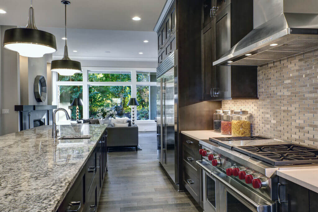 Wave Granite & Marble kitchen granite countertops installation.